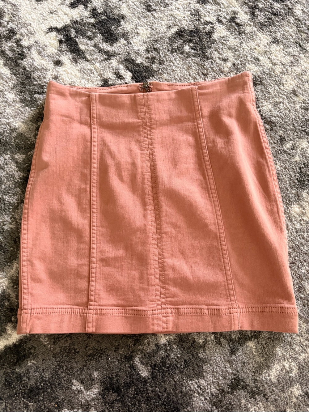 Coral Pink Mini Skirt
